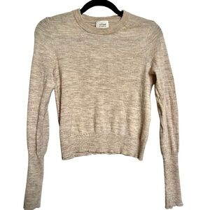 Wilfred Beige Wool Blend Crew Neck Sweater